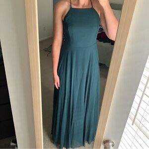 Lulus Mythical Kind Of Love Dark Green Maxi Dress - Size Medium